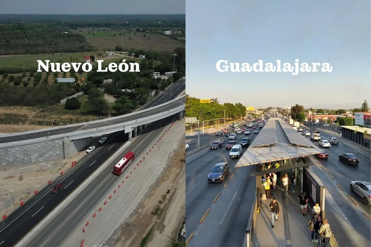 Nuevo Periférico y el Anillo Periférico  de Guadalajara. Foto: Composición Canva