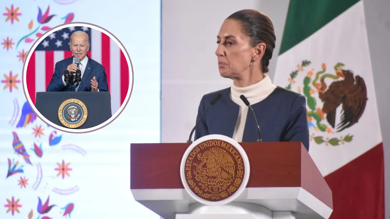 La presidenta Claudia Sheinbaum solicitó detalles a Joe Biden sobre la captura de El Mayo Zambada. Créditos: X @JoeBiden, Enrique Pérez Huerta.