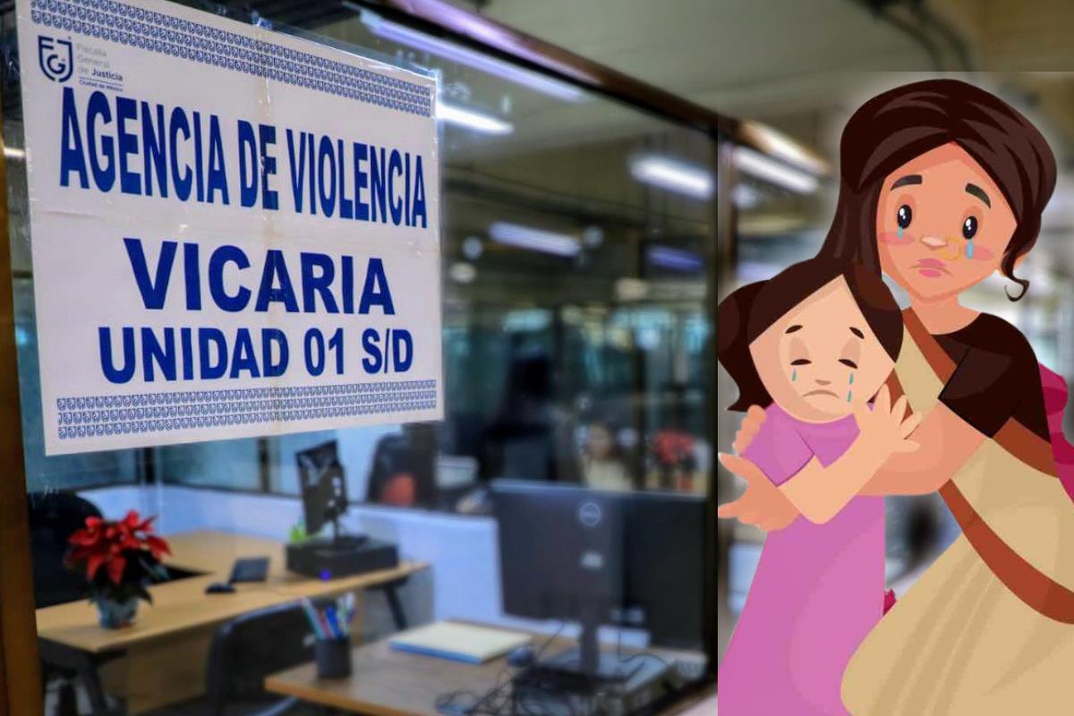 De fondo la nueva agencia contra violencia vicaria, ilustración. Foto: @_SayuriHerrera/@Congreso_CdMex