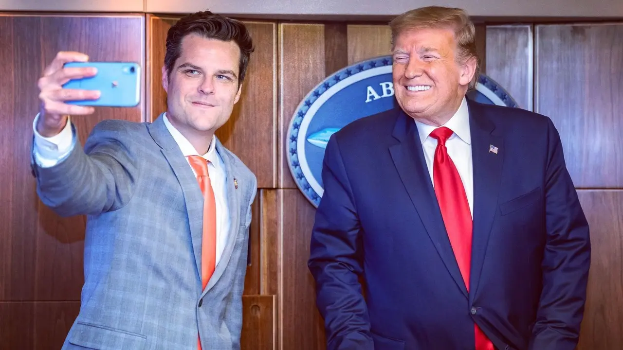 Matt Gaetz y Donald Trump. Foto: X @mattgaetz