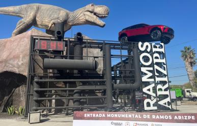 ¡Llega T-Rex a Ramos Arizpe!, una bienvenida jurásica