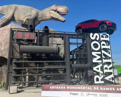 ¡Llega T-Rex a Ramos Arizpe!, una bienvenida jurásica