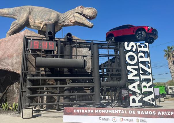 ¡Llega T-Rex a Ramos Arizpe!, una bienvenida jurásica