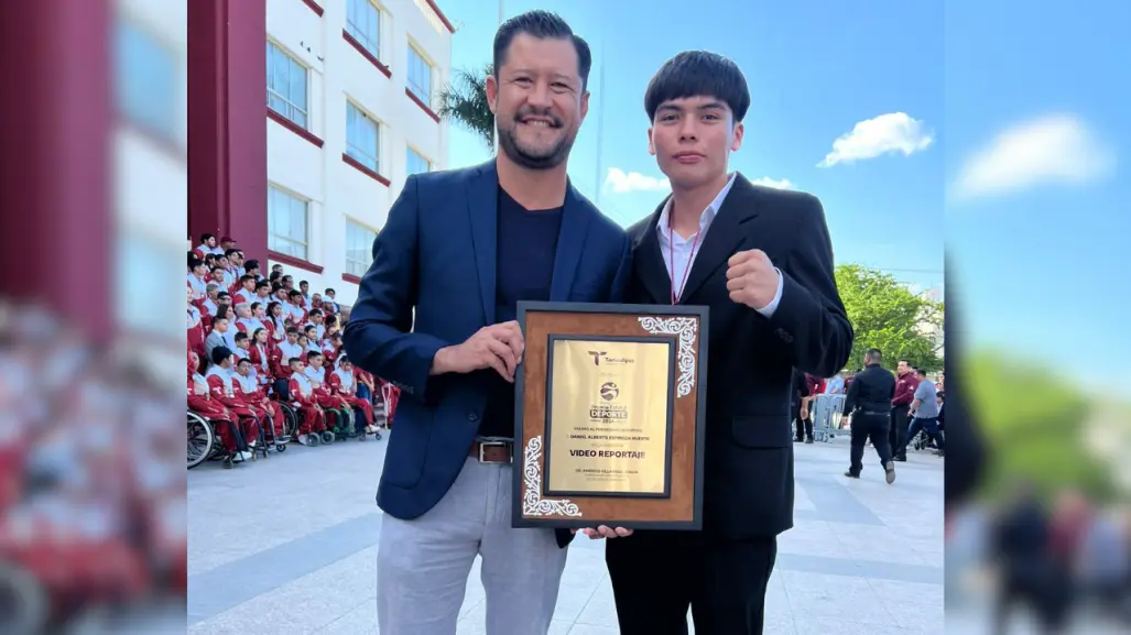 Daniel Espinoza ganador de la categoría de mejor video-reportaje deportivo 2024 en Tamaulipas