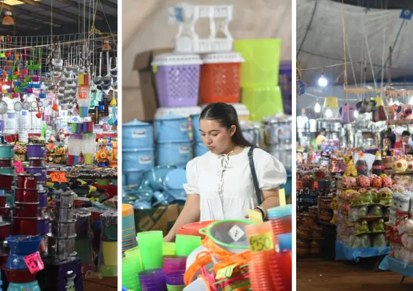 ¡Entre cobertores y ollas! Feria Xmatkuil mantiene la tradición en la zona de subastas