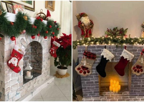 DIY Navideño: Cómo hacer una chimenea falsa con cartón para tu hogar