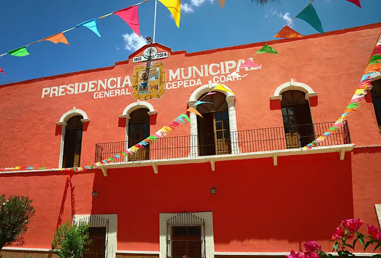 Presidencia Municipal de General Cepeda. Foto de OCV Coahuila.