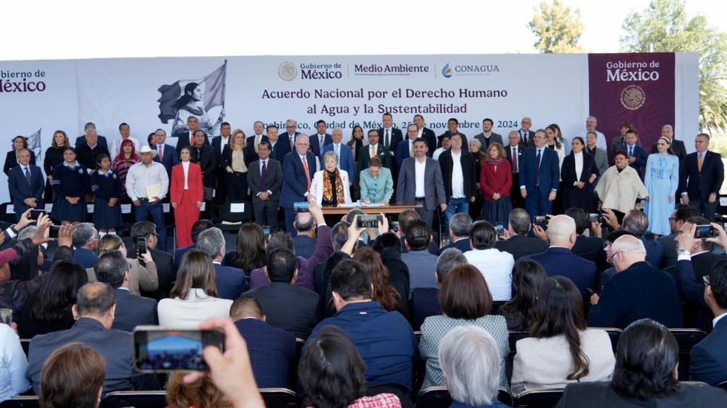 Participa gobernador en el Acuerdo Nacional por el Derecho Humano al Agua