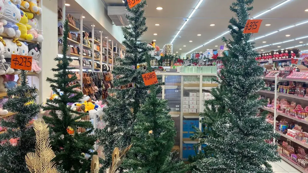 ¿Cuánto cuesta armar el Pino de Navidad con las tiendas chinas en Tamaulipas?