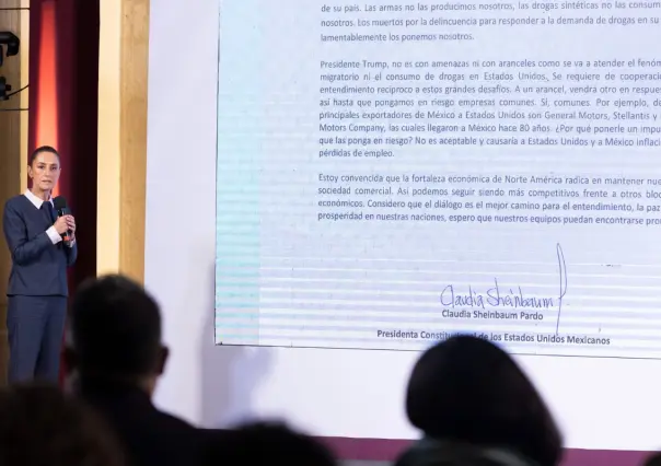 Claudia Sheinbaum envía carta a Donald Trump; aranceles, migración y fentanilo, temas principales