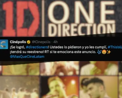 Cinepolis reestrenara One Direction: This Is Us, documental sobre la boyband.