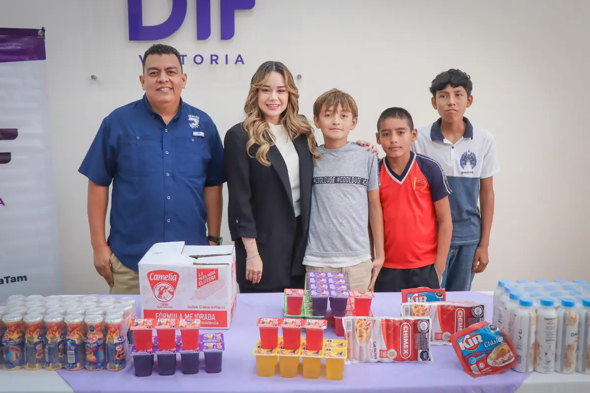 Cada semana recibirán alimentos estos niños y niñas del Centro Luz y Arte. Foto: DIF Victoria