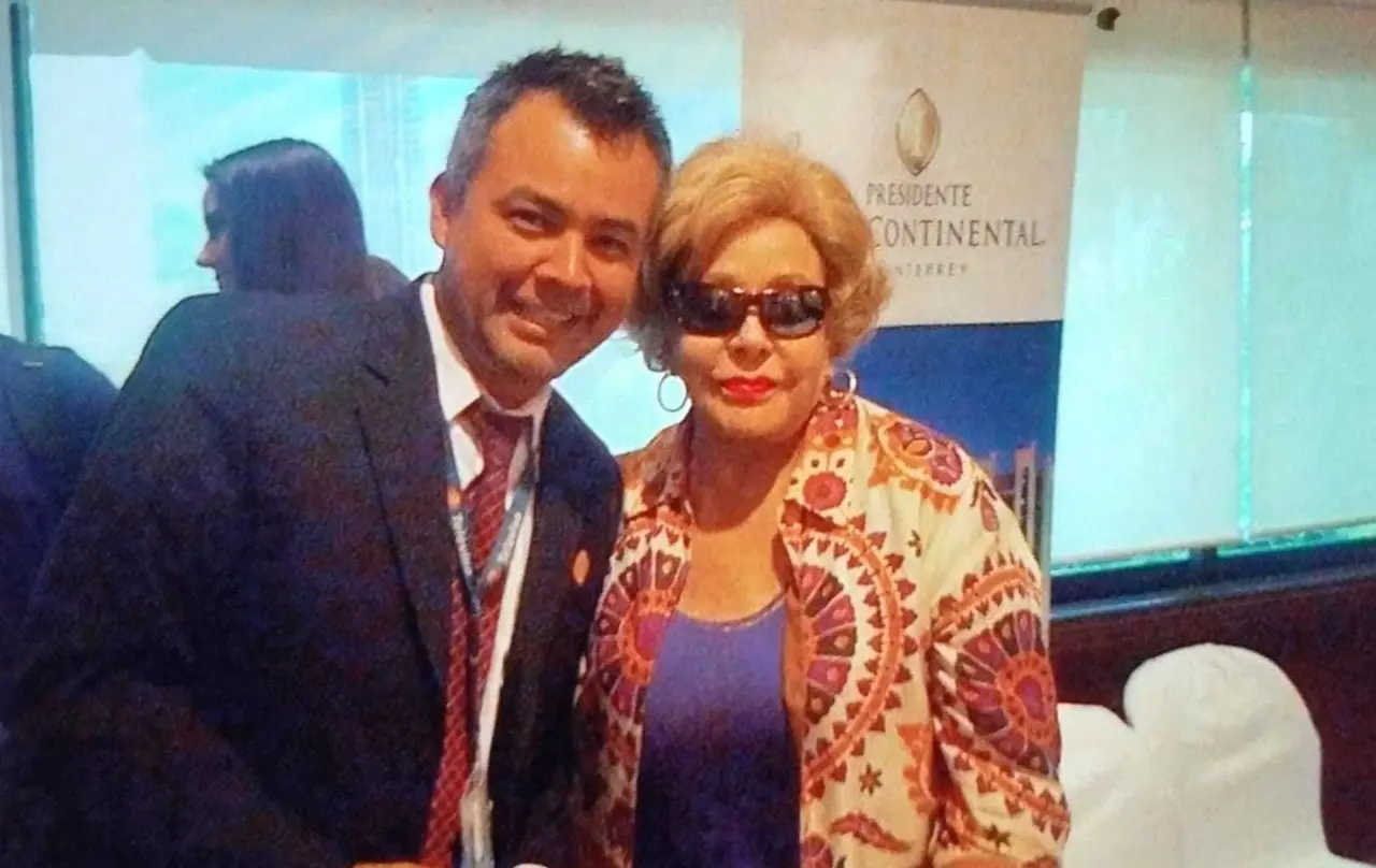 Félix Palomo y Silvia Pinal en Monterrey. Foto: Cortesía Félix Palomo