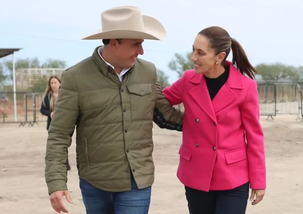 Gobernador Manolo Jiménez Salinas recibe a Claudia Sheinbaum en Coahuila