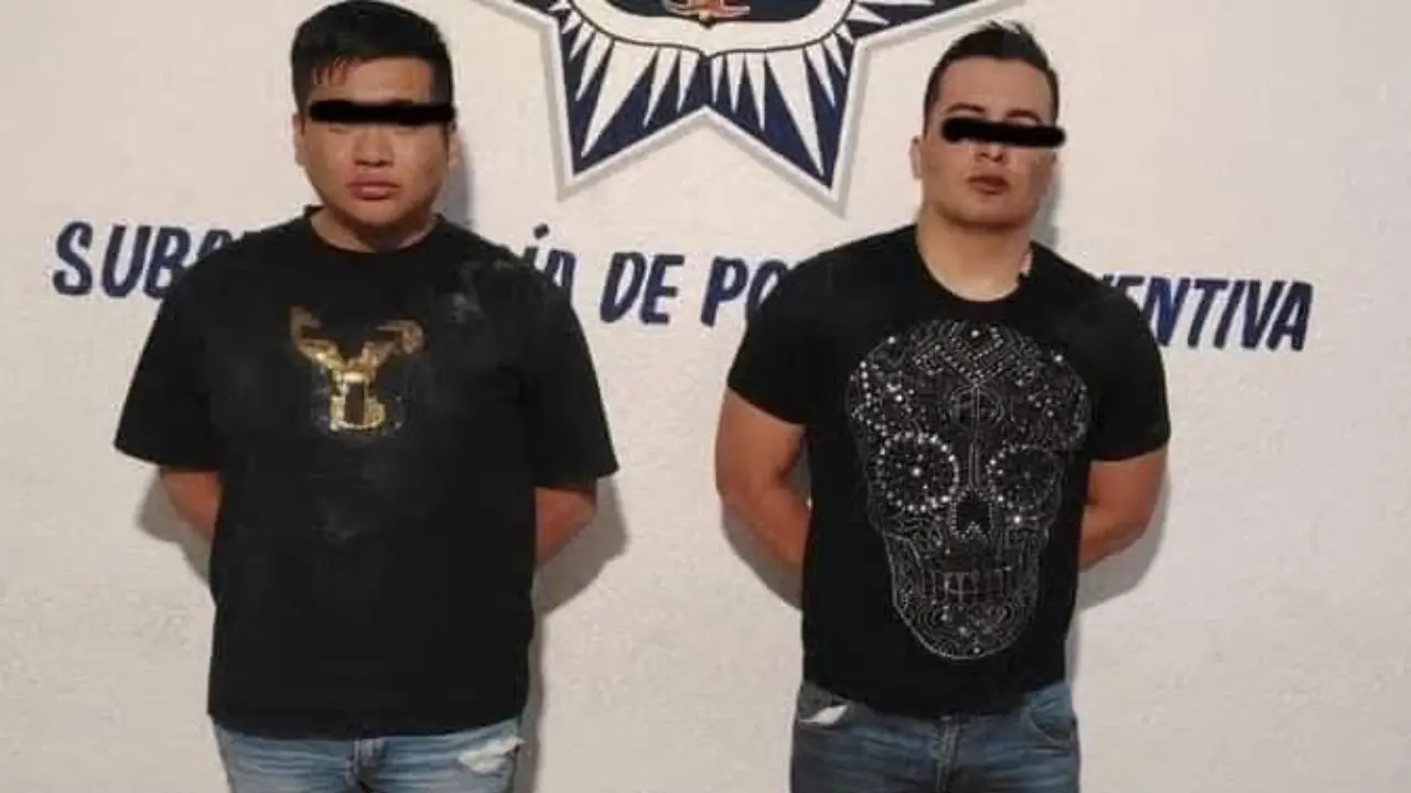 Detención de Ricardo “N” y Jimmy “N”. Créditos: SEPRAC Morelos.