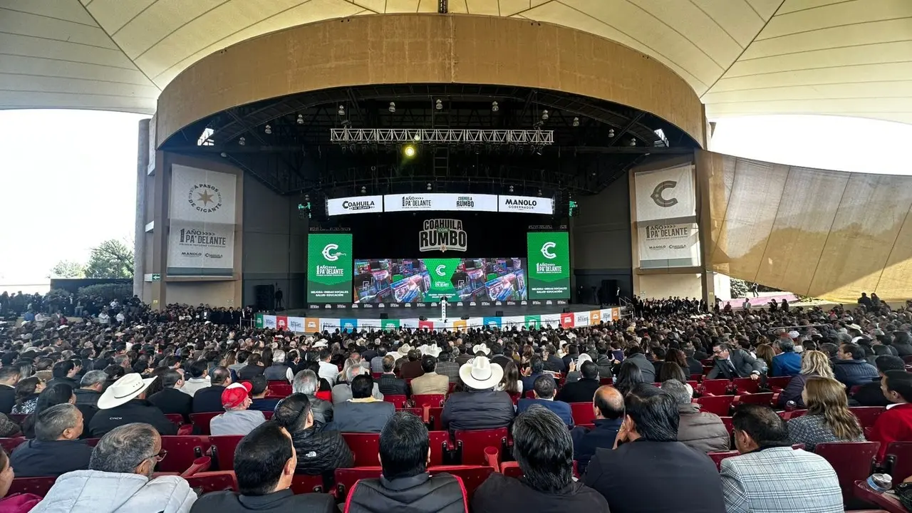 El gobernador rindió su informe ciudadano en el Parque Las Maravillas en Saltillo. (Fotografía: Abdiel Carrillo)