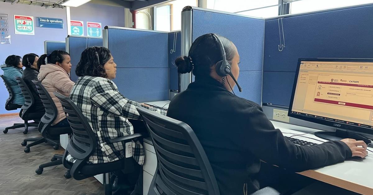 CATGEM atiende las 24 horas de los 365 días del año. Foto: Gob. de Edomex