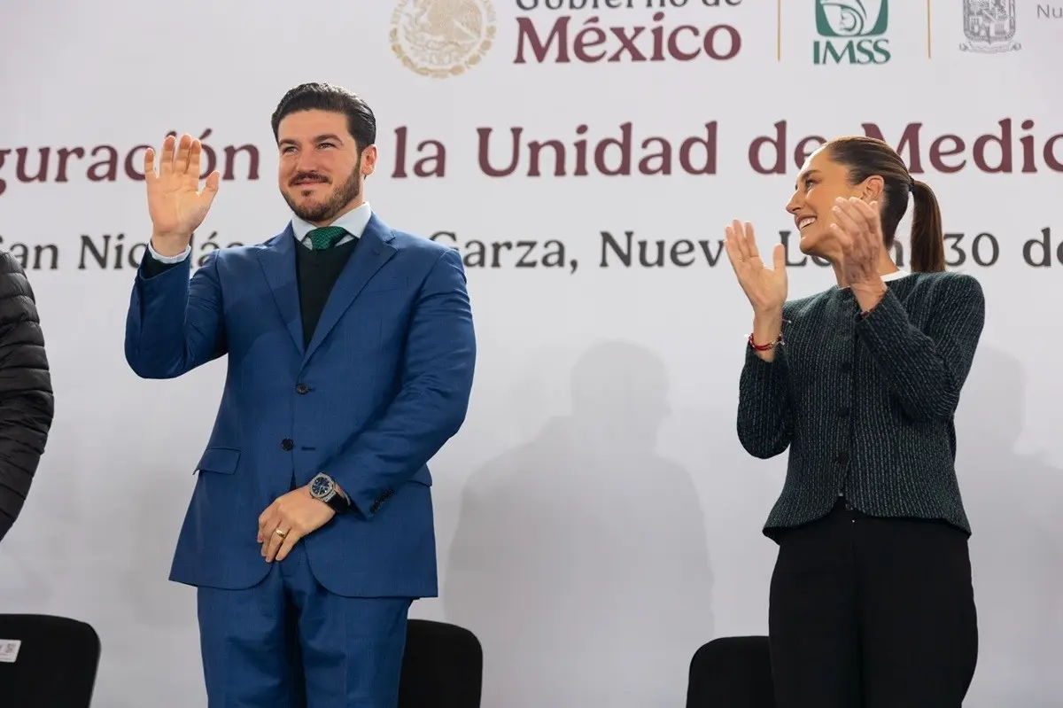 Samuel García y Claudia Sheinbaum inauguran clínica 73 del IMSS en San Nicolás