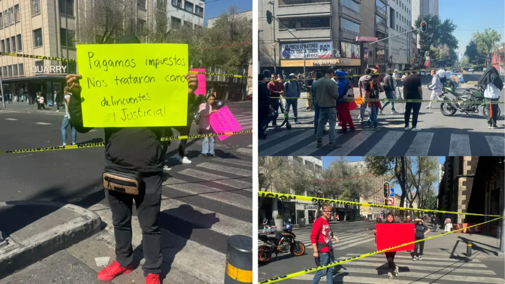 VIDEO: Comerciantes desalojados de Izazaga 89 cierran vialidades exigen que los dejen trabajar