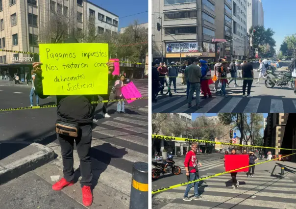 VIDEO: Comerciantes desalojados de Izazaga 89 cierran vialidades exigen que los dejen trabajar