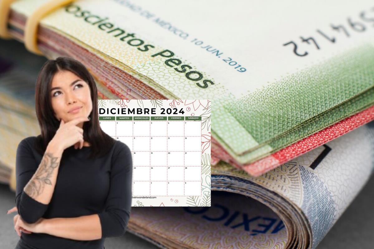 Personas pensando frente a un calendario y billetes. Foto: Freepik, editada en Canva.