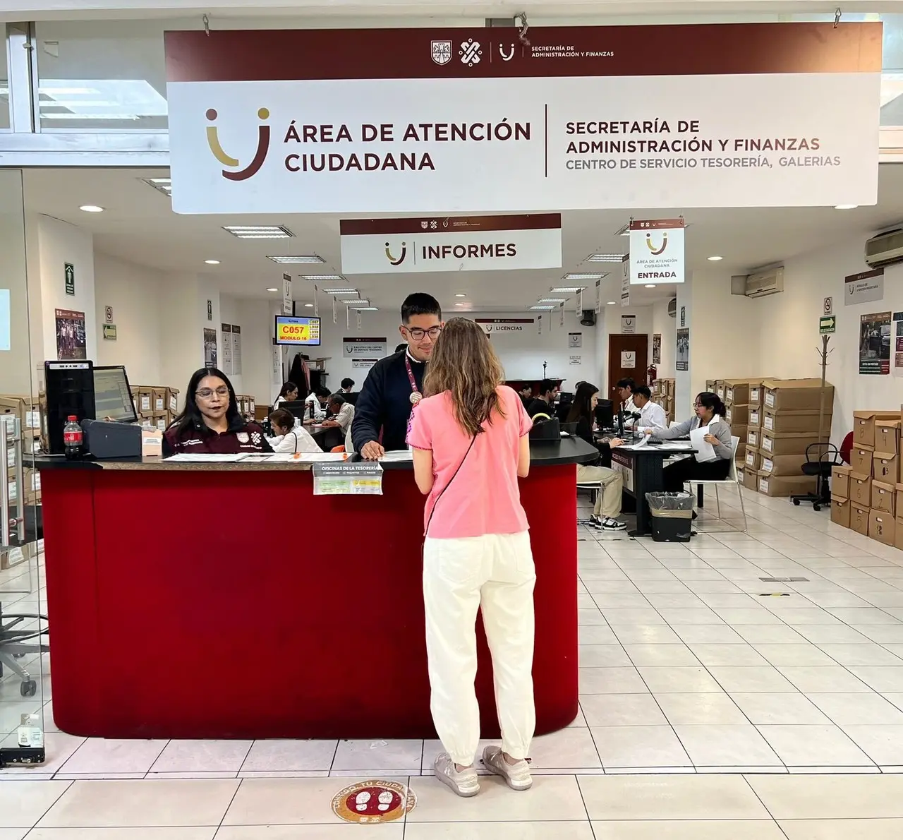 Módulo de la Tesorería Exprés. Foto: @Finanzas_CDMX