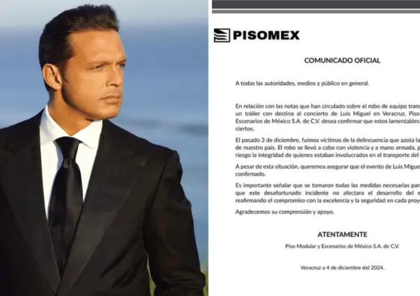 Robo a tráiler de Luis Miguel es investigado por Fiscalía de Veracruz, asegura gobernadora