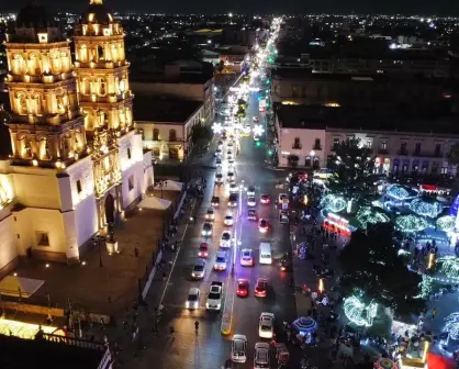 Así se ve el Alumbrado Navideño 2024 desde el aire en la Plaza de Armas
