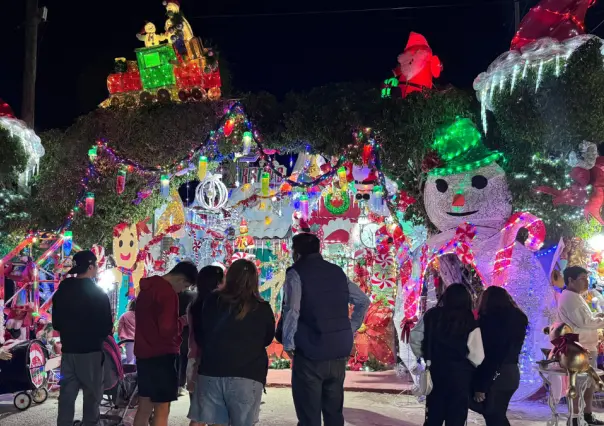 Navidad en Yucatán: Casas decoradas iluminan calles de Juan Pablo II