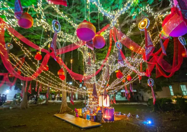 Llega la Navidad a Bellas Artes en Mérida con el encendido del árbol de Flamboyán