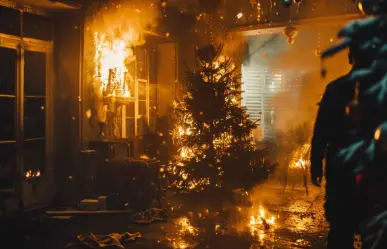 Árbol de Navidad provoca incendio en Dzilam de Bravo y deja una víctima mortal