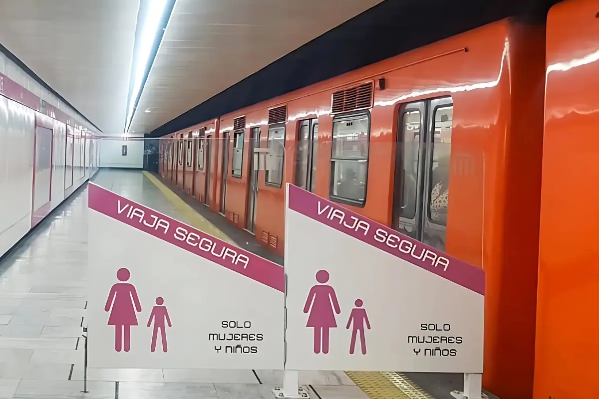 Vagón exclusivo de mujeres en el Metro. Foto: @MetroCDMX