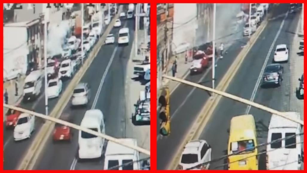 Explota pirotecnia en camioneta de peregrinos, hay dos heridos (VIDEO)