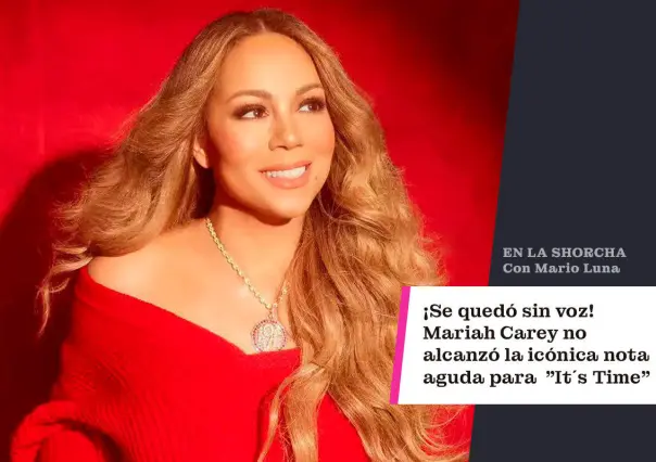 Mariah Carey falla la nota de su icónica canción navideña al cantar: It’s Time