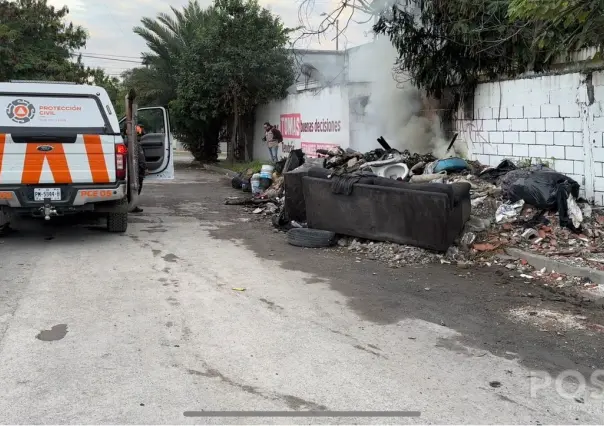 Indigentes queman basura en Guadalupe, movilizan a las autoridades