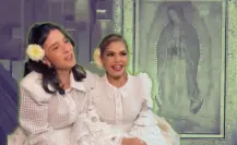 Itatí Cantoral vive un emotivo momento al cantarle a la Virgencita junto a su hija María Cantoral