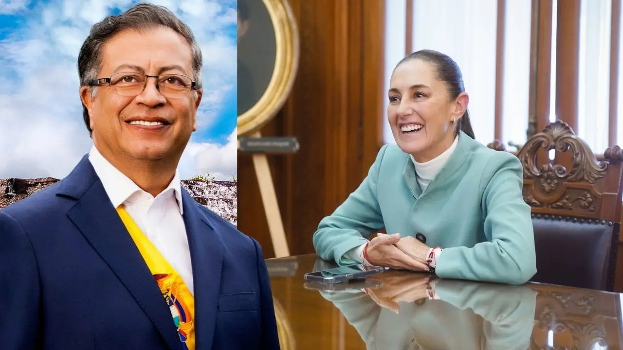 Gustavo Petro, presidente de Colombia, llega a México para reunión con Claudia Sheinbaum. Foto: POSTA México