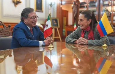 Claudia Sheinbaum se reúne con Gustavo Petro, presidente de Colombia, en Palacio Nacional