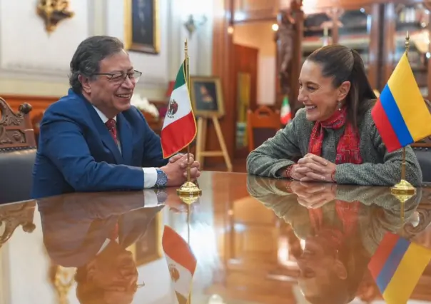 Claudia Sheinbaum se reúne con Gustavo Petro, presidente de Colombia, en Palacio Nacional