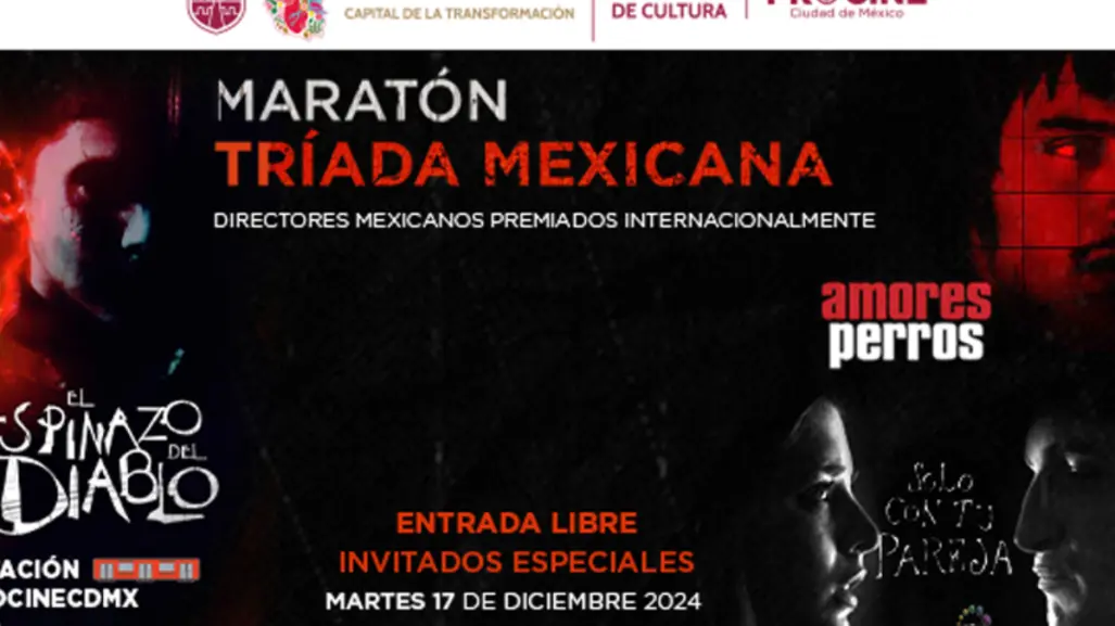 ¡Maratón de Cine en CDMX! Proyectan a Cuarón, Iñarritu y Del Toro en Metro Zapata