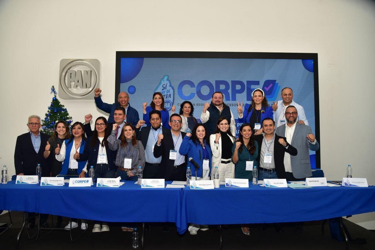 Comité del PAN en la CDMX en el nombramiento de Luisa Gutiérrez como dirigente del PAN en la capital del país. Foto: @luisag_urena