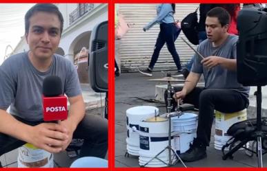 El talento que resuena en las calles de Toluca: es Alexis Pérez y su batería urbana (VIDEO)