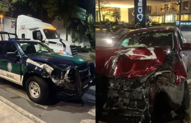 Chocan patrulla de la SSC y auto compacto en Polanco, no hay heridos