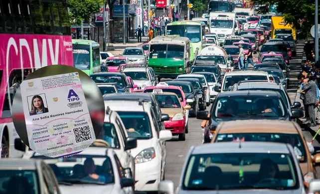 Foto: autos CDMX y licencia tipo A editada en canva