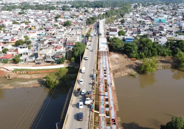 Así luce el nuevo puente que estrenará la ciudad de Villahermosa, Tabasco