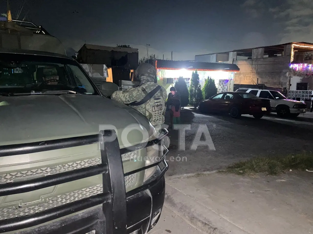 Elementos de Fuerza Civil en la zona de la balacera. Foto: POSTA MX.