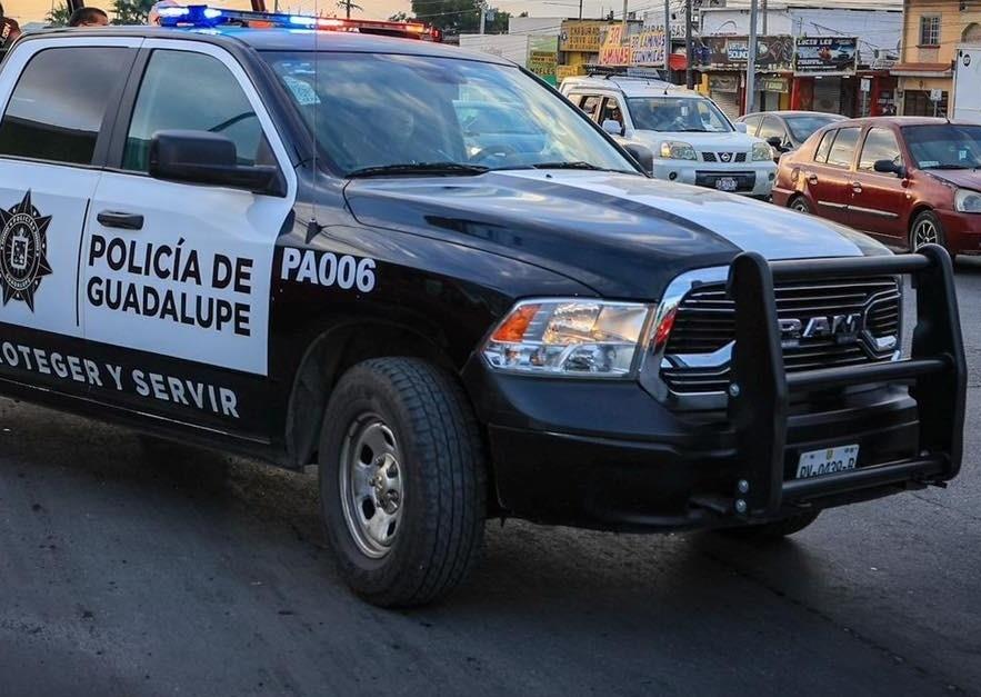 Policía de Guadalupe en la zona donde fue detenida la mujer. Foto: Policía de Guadalupe.