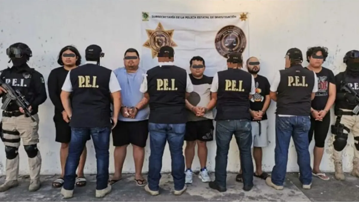 Los detenidos llegaron a Yucatán a refugiarse de grupos rivales en su estado Foto: SSP Yucatán