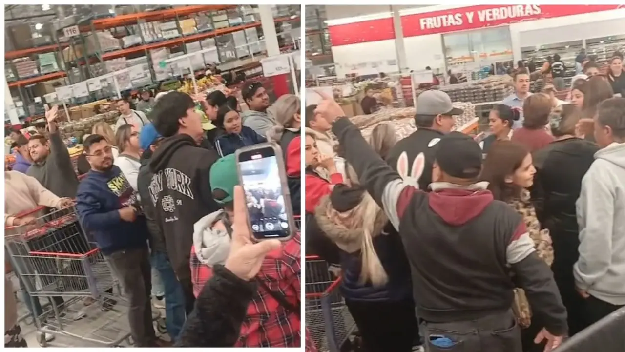 Se registró un tumulto de personas en Costco en Torreón. (Fotografía: Facebook)