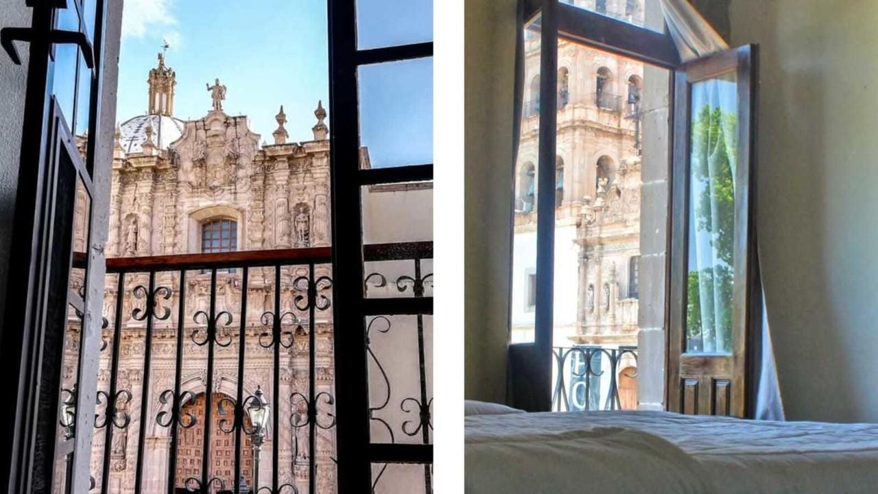 Conoce cuáles son los hoteles que te brindan una gran vista de la Catedral de Durango. Foto: Facebook/ Hostal De La Monja y Hotel La Casona Real.